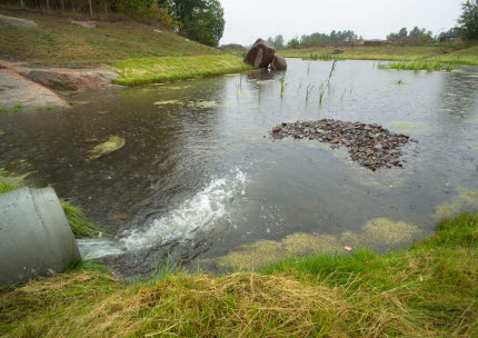 Dagvattendamm i Södra Ekkällan. Foto.