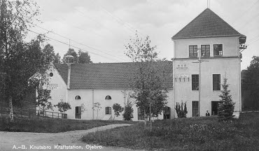 Arkivbild från tidigt 1900-tal som visar Mjölbys kraftstationer (foto)